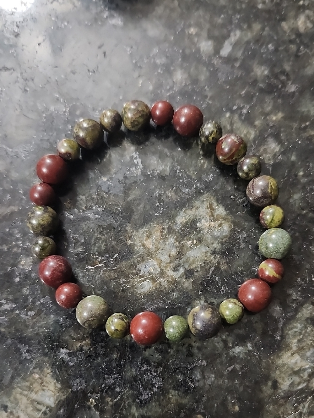 Handmade Dragon's Blood Beaded Bracelet